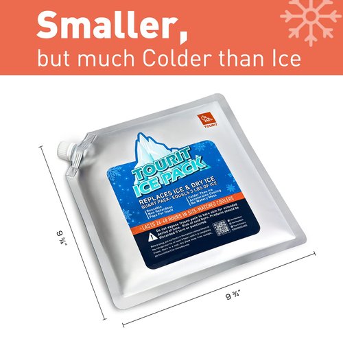 TOURIT 50-Can Insulated Rolling Cooler & 4 Pcs Reusable Ice Packs Bargain Perfect Combination