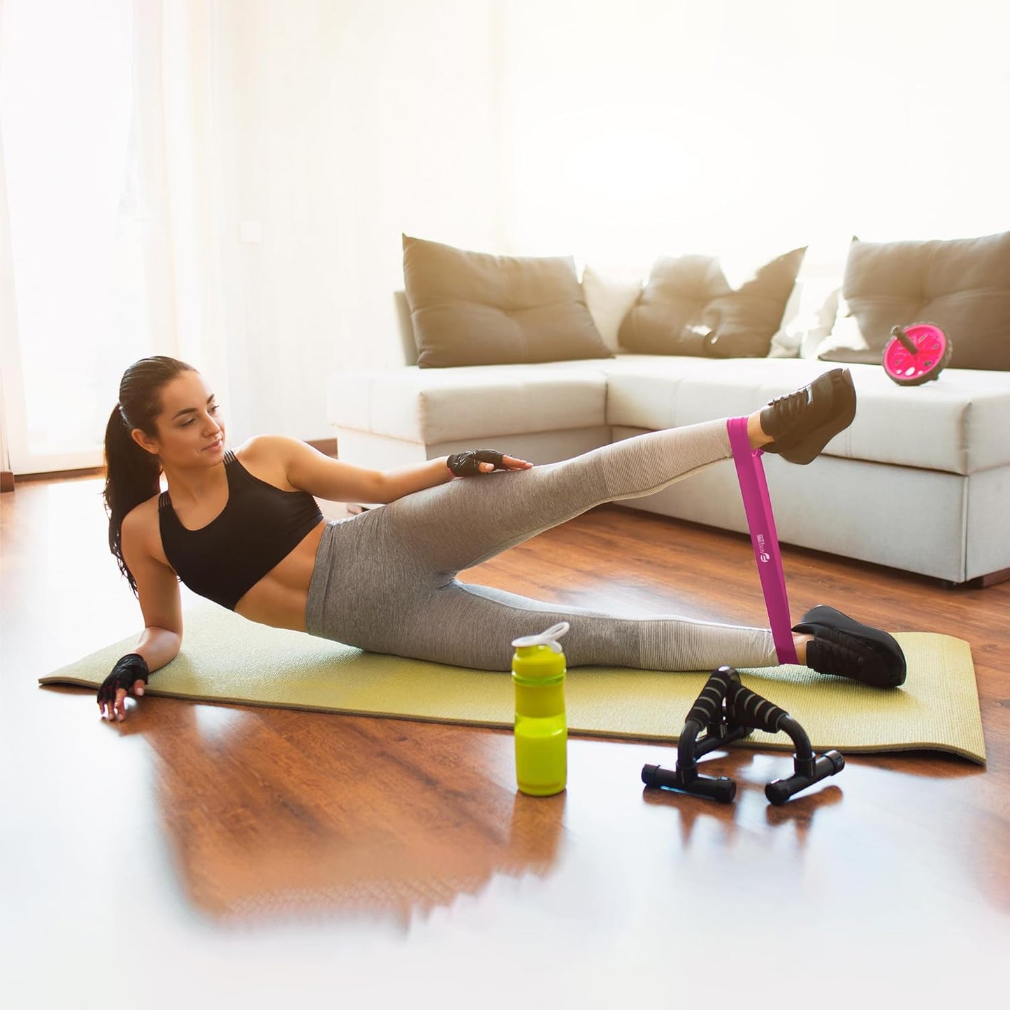 Fittest Pro Resistance Bands for Legs & Butt - Fabric Loop Bands for Yoga, Pilates & Home Workouts