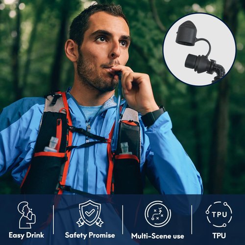 Haimont Hydration Bladder, 2L Water Bladder for Hiking Backpack, TPU Leak-Proof Free Water Reservoir with High Flow Bite Valve for Running Hiking Climbing Camping