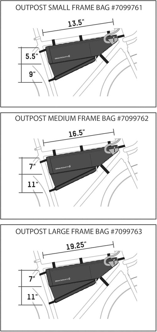 Blackburn Outpost Bike Frame Bag | Waterproof & Lightweight Cycling Accessory