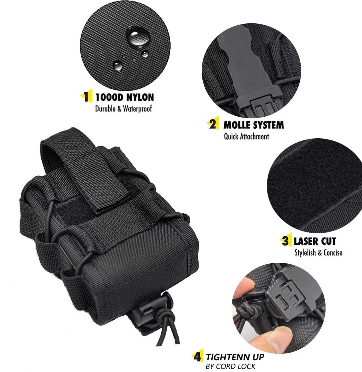 Handcuff Holder, Molle Pouch for Duty Belt, Police Vest Handcuff Holster Case Law Enforcement, Security Guard Gear