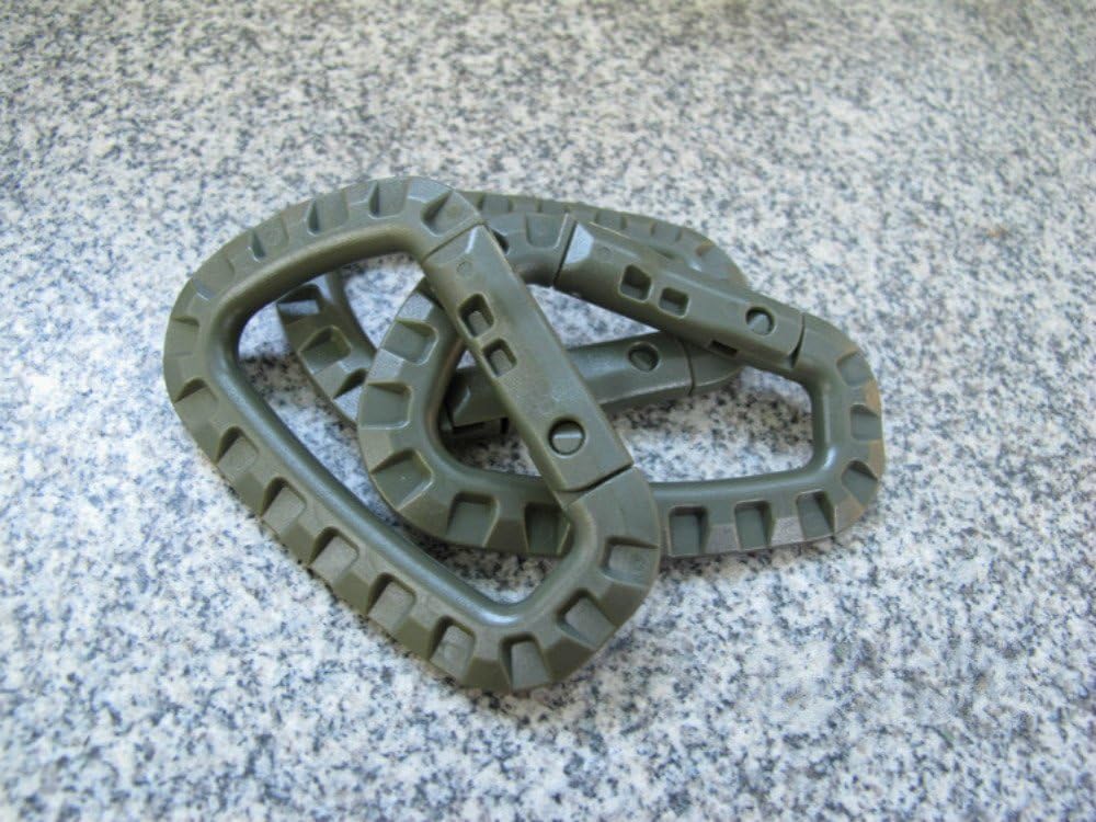 SZHOWORLD® 3 Pack Lightweight D-Ring Carabiner Hanging Hook Tactical Link Snap Keychain