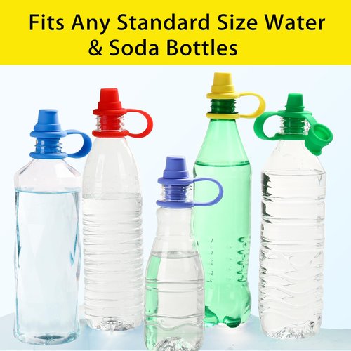 No Spill Silicone Bottles Top Spout for Toddlers, Water Bottle Topper for Toddlers, Water Bottle Spout Adapters, Protects Kids Mouth, 5 Pack (Upgraded)