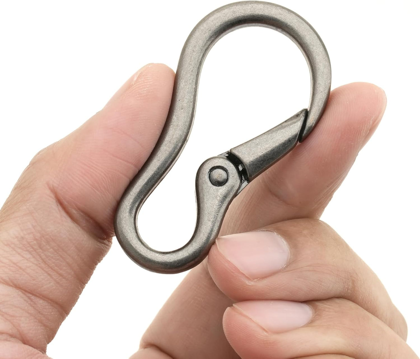 CRAFTMEMORE 2pcs 2 Inches Carabiner Spring Snap Hook Paracord Camping Keychain Accessories Push Gate Spring Clips HR8