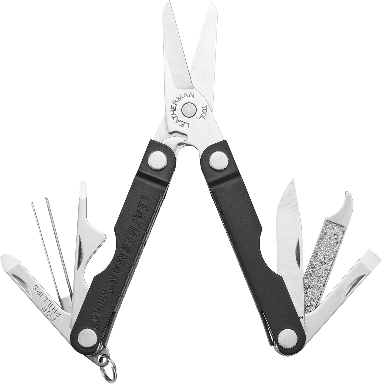 LEATHERMAN, Micra, Keychain Multi-tool with Grooming Tools, Mini Pocketknife for Everyday Carry (EDC), Hobbies & Outdoors, Built in the USA, Stainless Steel