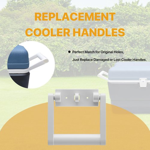 Cooler Handle and Screws,Replacement White Plastic Handles,Cooler Handle Replacement Parts