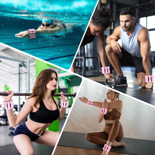 Welspo Wrist Weights, Adjustable Wearable Strong Arm & Leg Weights Set of 2(1lb each) Silicone Wrist Weights for Exercise, Yoga, Pilates & More, Wrist Ankle Weights for Woman and Man