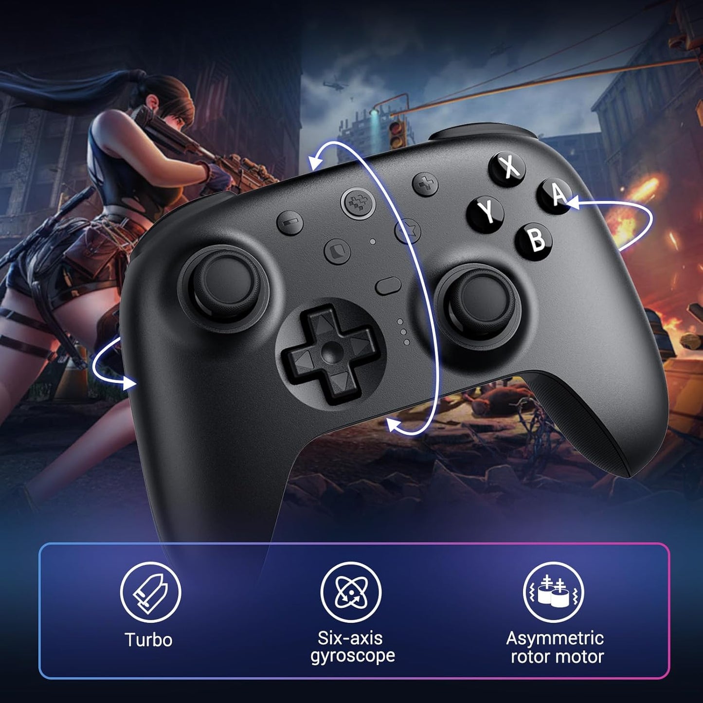8BitDo Ultimate 2 Bluetooth Controller for Switch, Switch 2, PC&Windows,Switch Pro Controller with TMR Joysticks,Tactile/Hall Triggers,Programmable L4/R4 Bumpers,2 Back Paddle Buttons,RGB Ring,Yellow