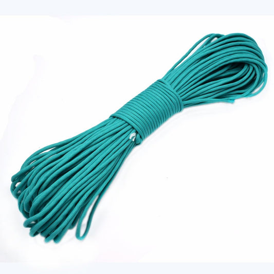 100ft Type III 7 Strand Core Paracord 550 Parachute (50# Acid Blue)