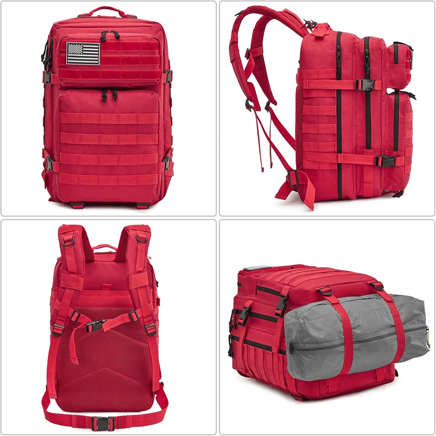 G4Free 45L Military Tactical Backpack 3 Day Assault Survival Molle Pack Bug Out Bag Travel Fishing Backpack Rucksack