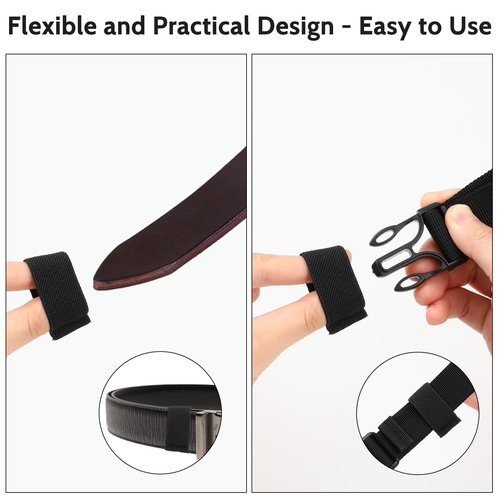 Bewudy 10 Pack Elastic Belt Keeper Strap, Nylon Canvas Web Belt Elastic Loop Keeper, Organizers Backpack Strap, Holder Retainer Band for 1.5" Wide Belts or Straps (Colorful)