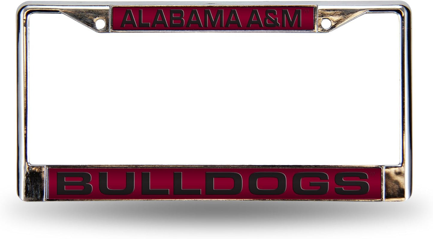 Rico Industries NCAA Unisex-Adult Laser Cut Inlaid Standard Chrome License Plate Frame