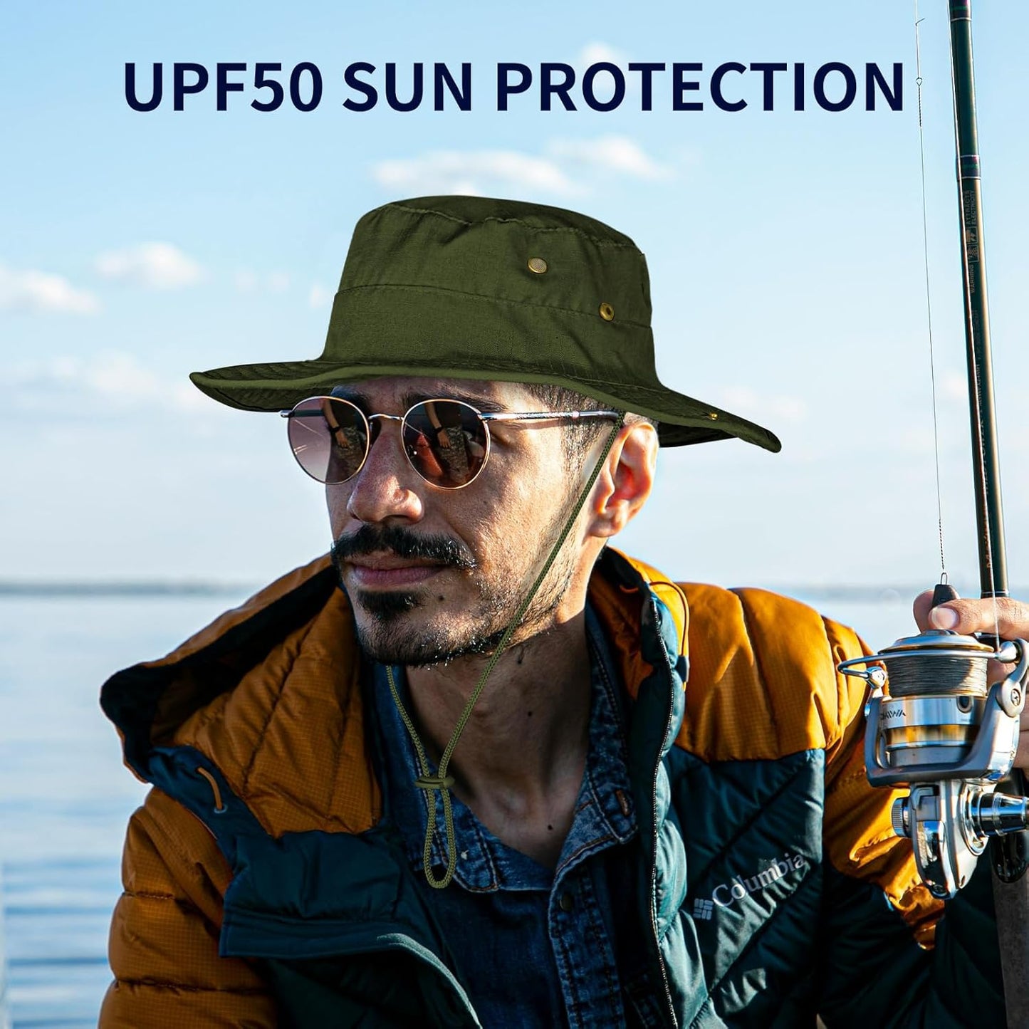 UPF 50+ Sun Hat | Foldable Boonie Hat for Men & Women | Fishing & Hiking