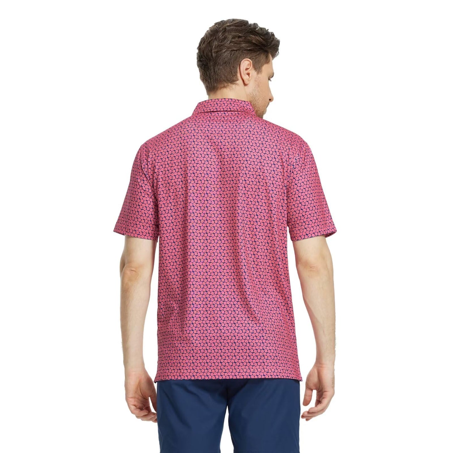 M MAELREG Polo Shirts for Men Quick Dry Fit Short Sleeve Performance Moisture Wicking Print Men’s Golf Shirts