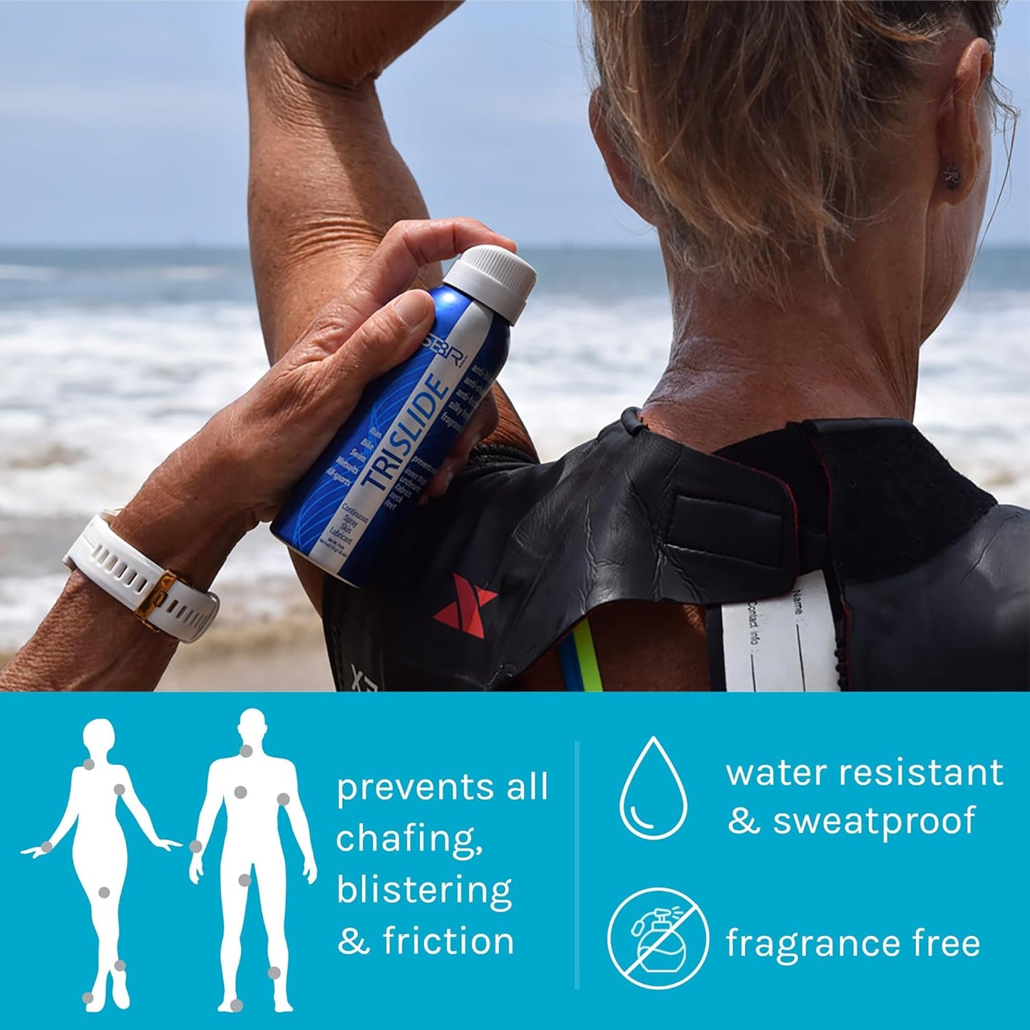 Anti-Chafe Continuous Spray Skin Lubricant Body Friction Protection | Prevents Blistering and Chafing | Providng Long-Lasting Comfort and Protection (Pack of 1)