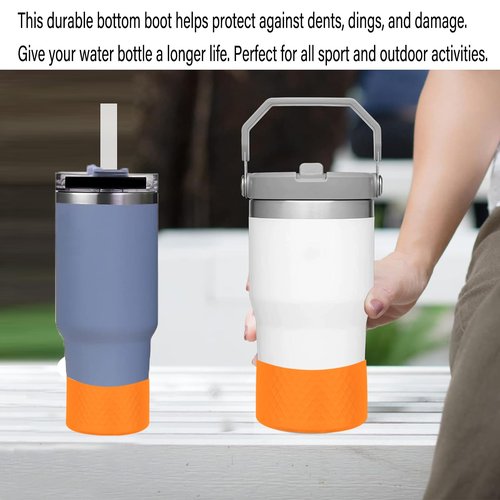 LOXICEN Silicone Boot for Stanley, Cup Boots Compatible with Stanley 40oz 30oz 20oz Tumbler, Cup Accessories Boot Orange, BT-LX-1P-chengse