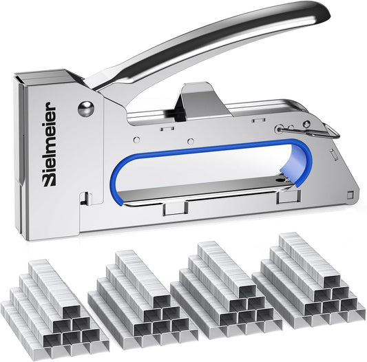Staple Gun, Light Duty Stapler Kit with 4000 Pcs 5/16 Inch JT21 Staples, All Steel Tacker for General Repairs, Crafts, Upholstery, Decorating, DIY, Grey