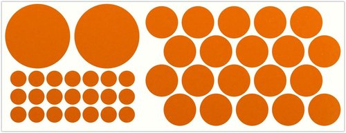 LiteMark Reflective Assorted Circle Stickers-Pack of 43 Pcs(2 Inch, 1 Inch, 1/2 Inch)