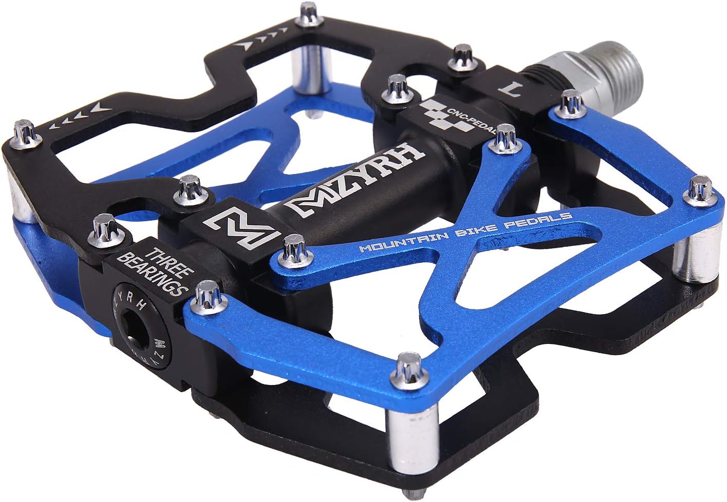 Mountain Bike Pedals, Ultra Strong Colorful CNC Machined 9/16" Cycling Sealed 3 Bearing Pedals