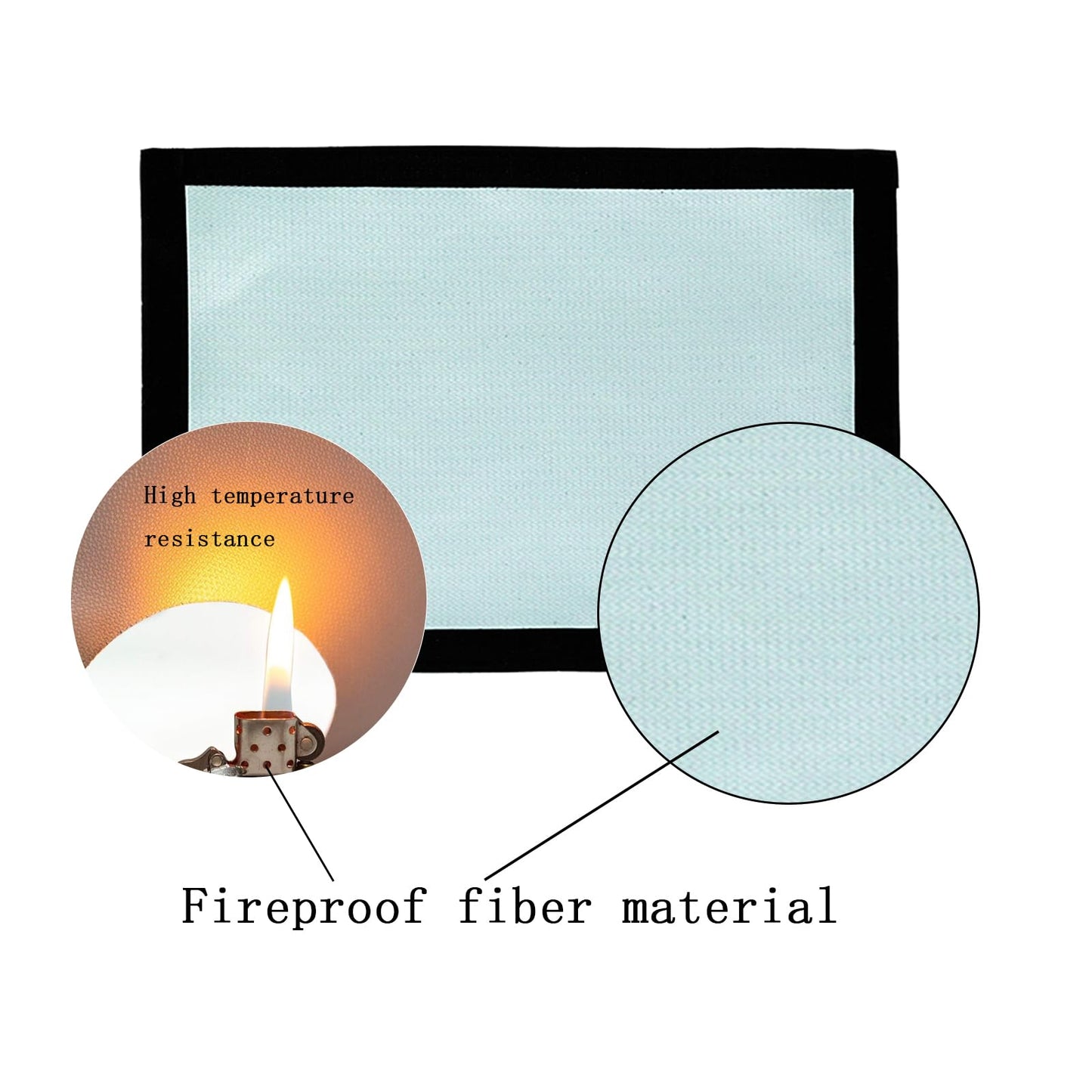 Hot Tent Stove Jack Fireproof Cloth - 13.4" x 9.4" Flame-Retardant Firewood Stove Chimney Furnace Pipe Fireproof Ring, Silver Silicone Material - Ideal for Camping Tents and Outdoor Shelters