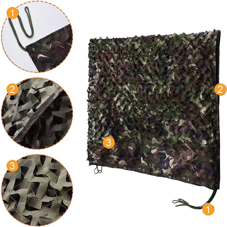 HYOUT Camo Netting Camouflage Net Bulk Roll for Hunting Blinds Ghillie Sunshade, Camping, Military Party Decoration