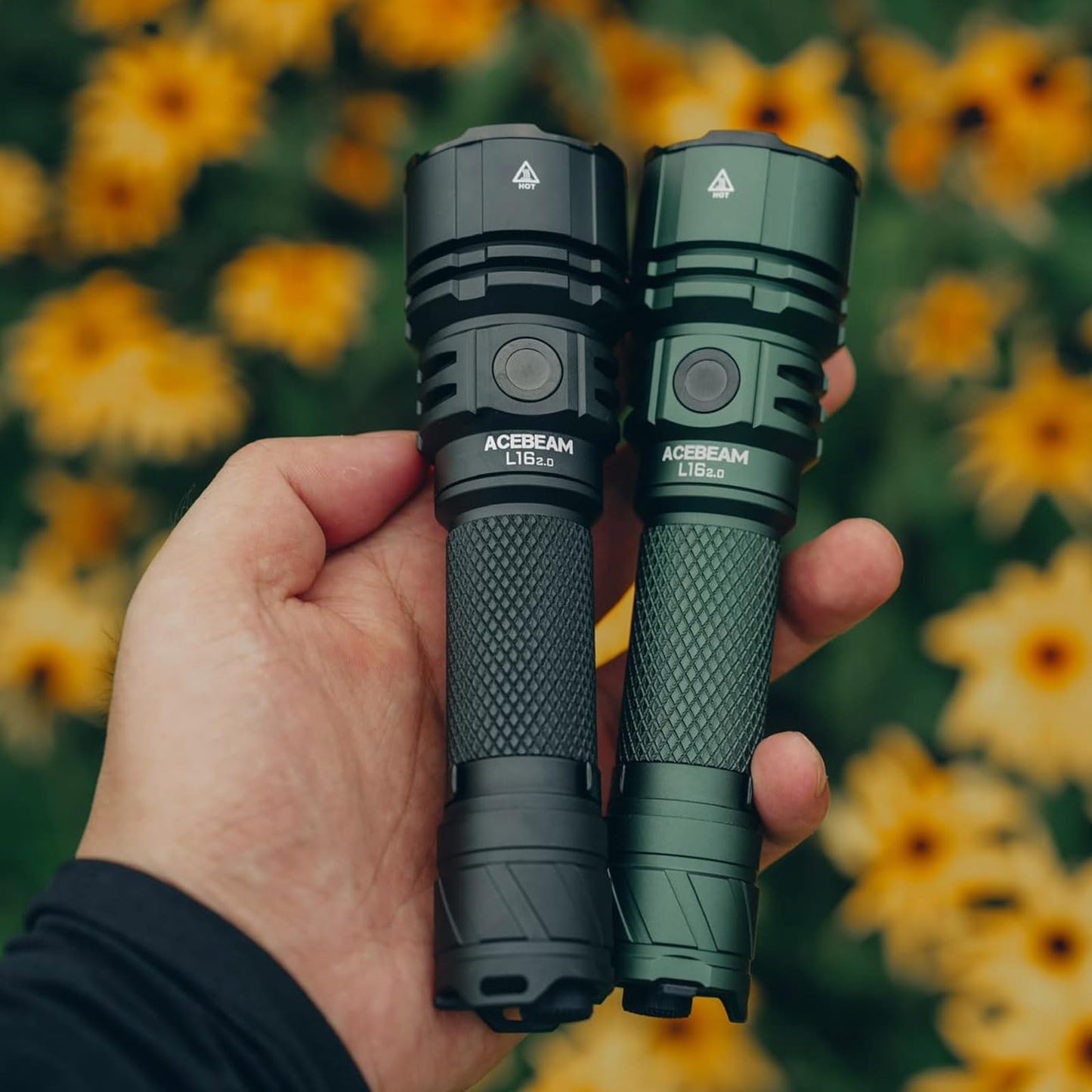 ACEBEAM L16 2.0 Rechargeable Tactical Flashlight with Clip and Holster, 2100 High Lumens LED Flashlight with Dual Switch, 733 Yards Long Throw Flashlight