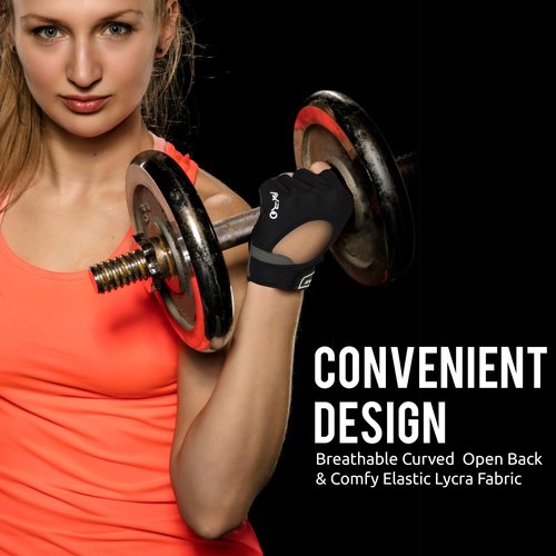 AYRO X-Large Black Weightlifting Gloves for Men & Women, Full Palm Protection, Lightweight, Breathable, Extra Grip, Gym Gloves