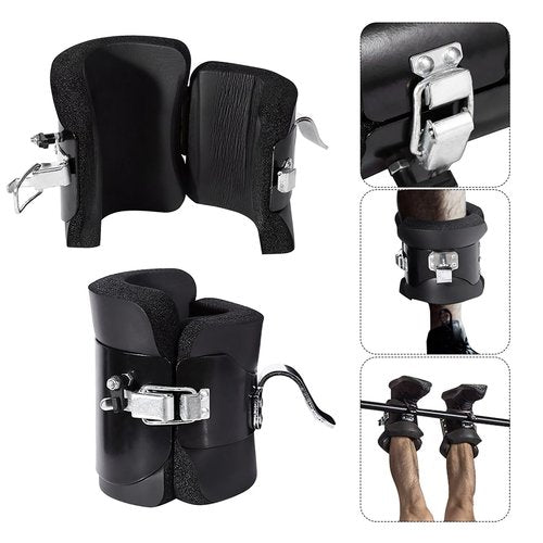 BORDSTRACT Anti Gravity Inversion Boots, Hang Up Boots for Stress Relief and Fitness, Solid Steel Frame for Ab Crunch, Abdominal Sit Up, Hooks Bar Therapy, Core Gym Fitness Exerciser