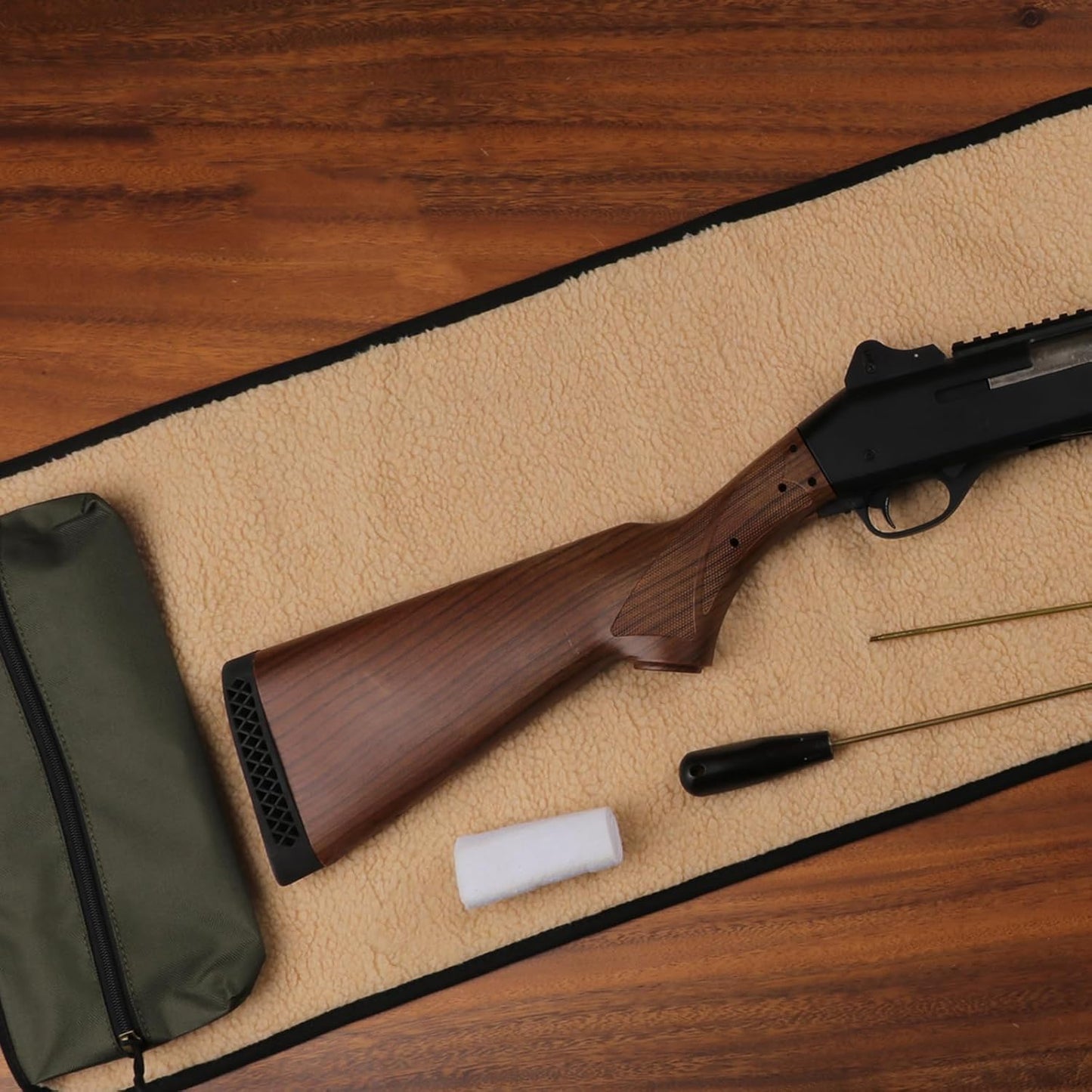 TOURBON Shooting Hunting Roll-up Gun Cleaning Mat Pad with Tool Storage Pocket