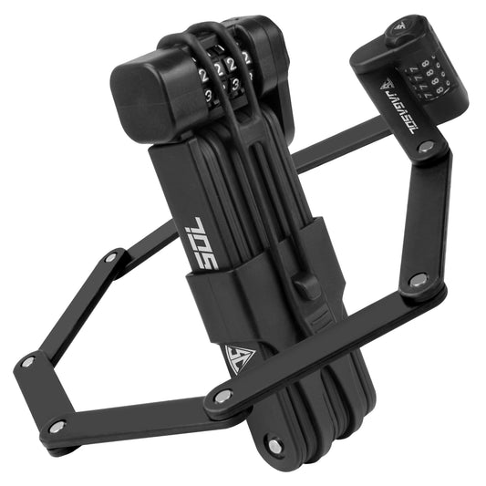 JAGASOL Heavy Duty Anti-Theft Folding Bike Lock, Combination Fold Chain Lock for Bicycle Scooter Motorcycle, 0.8 Inches Wide 0.3 Inches Thick Alloy Steel, Anti-Pinch, Anti-Crush, Anti-Saw, 110 cm