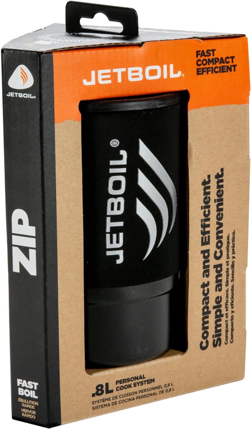 Jetboil Zip Camping Stove Cooking System, Carbon