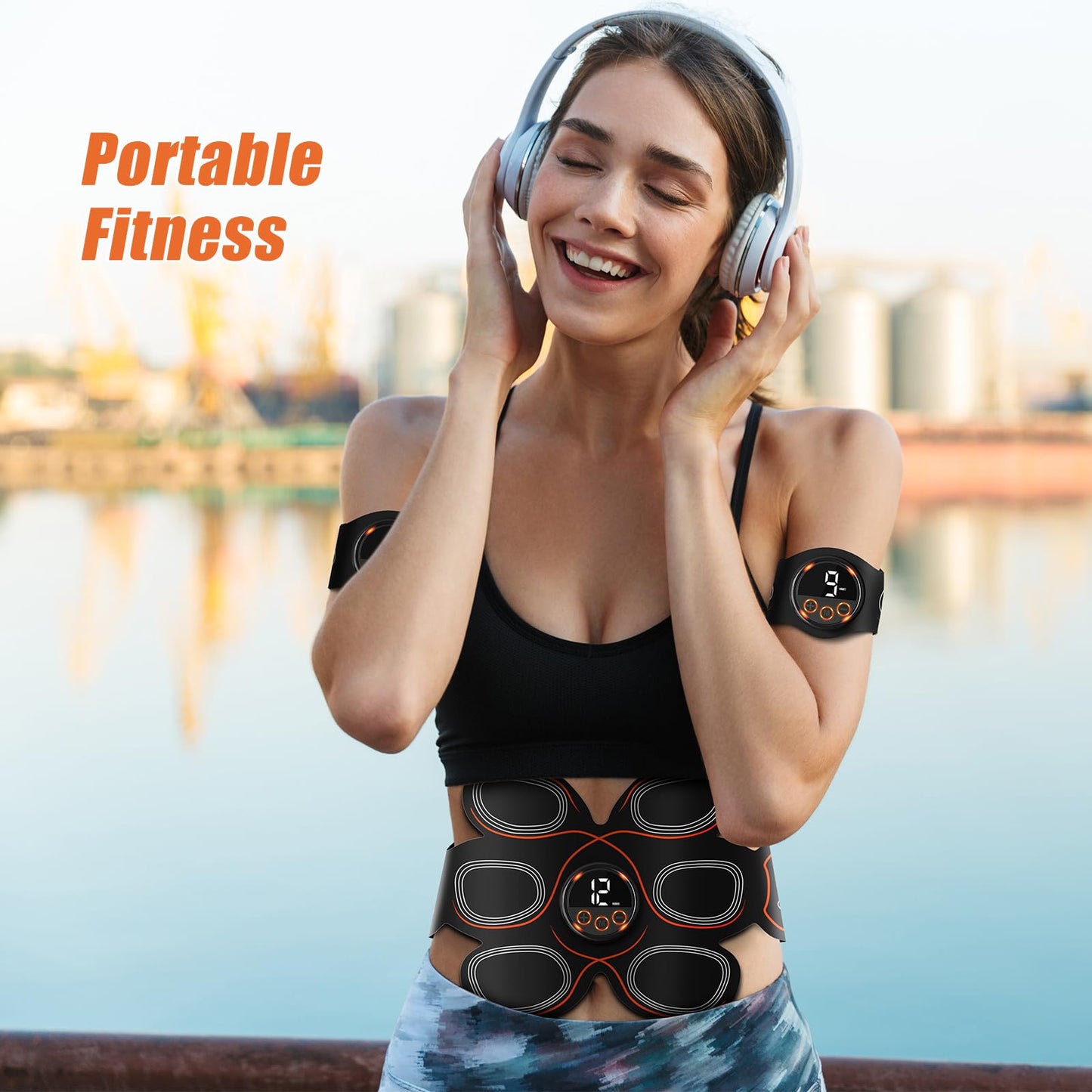 Fitness Belt, Powered Muscle Stimulator for Muscle Conditioning