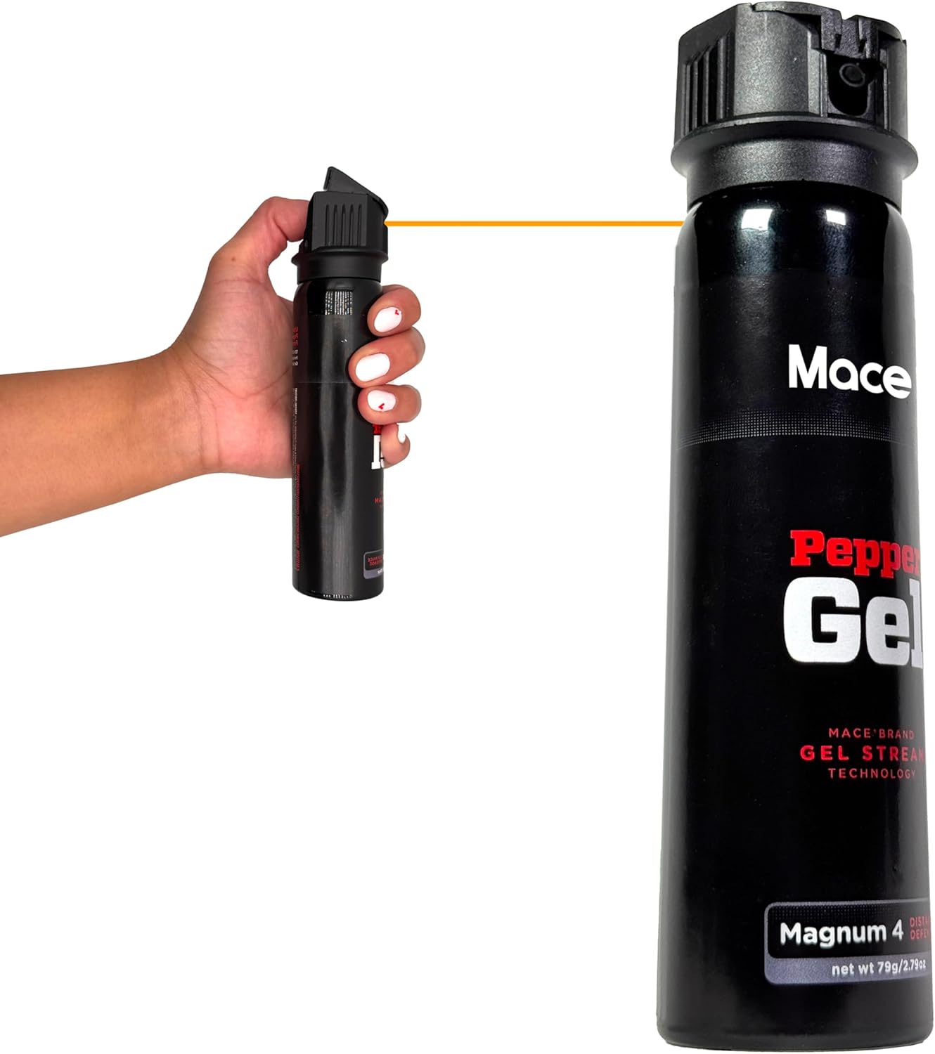 Mace Magnum 3, Magnum 4, or Magnum 9 Pepper Gel Spray, Up to 25 Feet Range, No Wind Blowback, Pepper Spray Gel for Women & Men