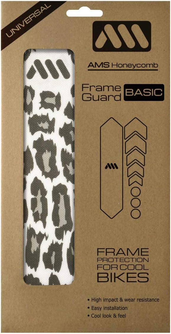 All Mountain Style Bike Frame Protector Universal Fit - 9-Piece Set for Down Tube, Chainstay, Cable Wear, High-Impact Honeycomb PVC to Protect Your Bike from Scratches, Chips and Dings