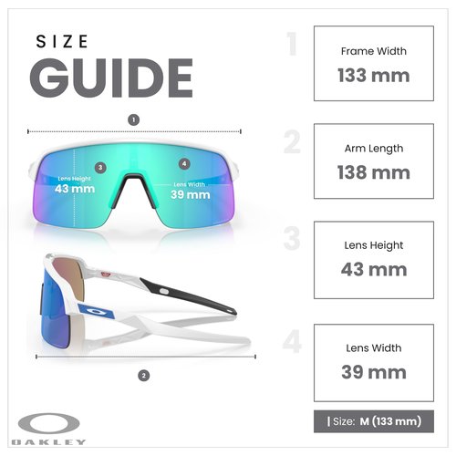 OAKLEY Sutro Lite OO9463 946319 39MM Matte White/Prizm Sapphire Shield Sunglasses for Men for Women+ Bundle Accessory Leash Kit, Microfiber Pouch