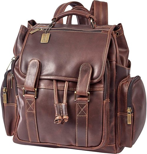 Claire Chase Legendary Jumbo Backpack, Dark Brown, One Size