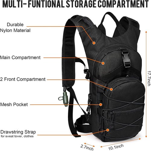 Hydration Pack for Runners - G4Free 3L Backpack for Hiking, Cycling & Biking