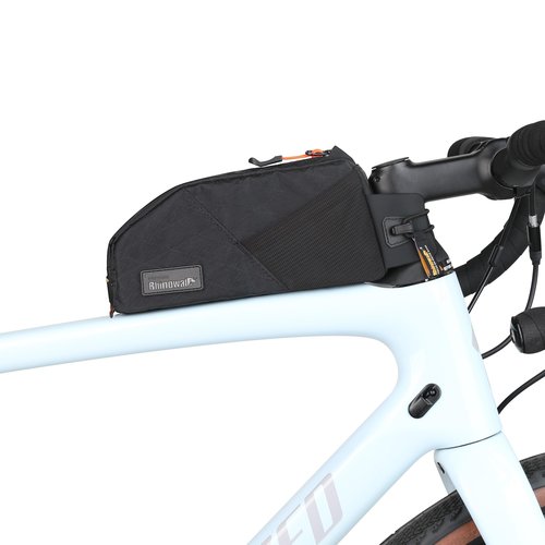 Rhinowalk Bike Top Tube Bag Bicycle Front Frame Bag Waterproof Bike Bag 1.2L with Dual Side Mesh Pockets Perfect for MTB Road Bike Cycling Commuting and Outdoor Adventures