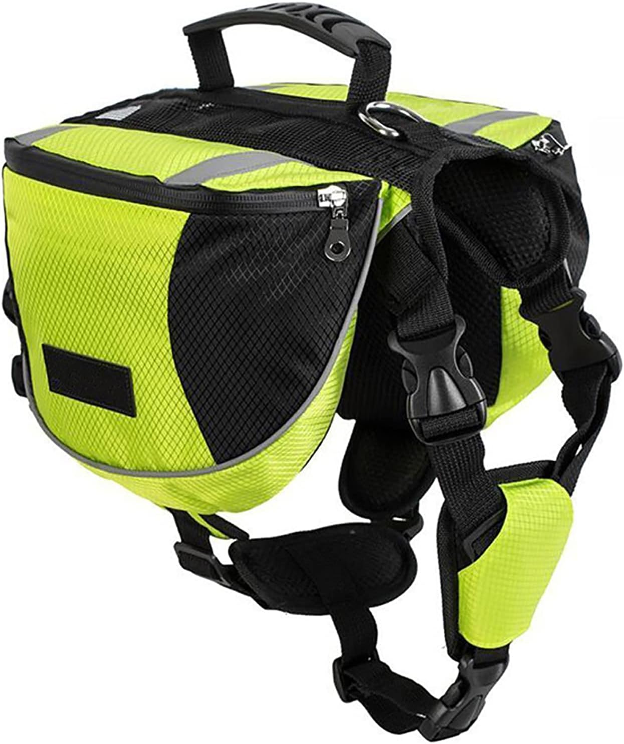 Polyester Dog Saddlebags Pack Hound Travel Camping Hiking Backpack Saddle Bag for Small Medium Large Dogs (Blue,L)