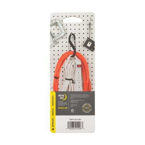Nite Ize SBP6-03-01BG S-Biner Carabiner, Size #6, Black (Pack of 2)