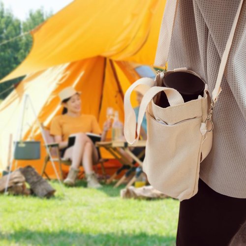 cyclopes Water Bottle Bag,Water Bottle Carrier Bag, Reusable Insulated Coffee Cup Carrier, Portable Drink Holder with Handle Organizer Tote Bag for Hot & Cold Drinks