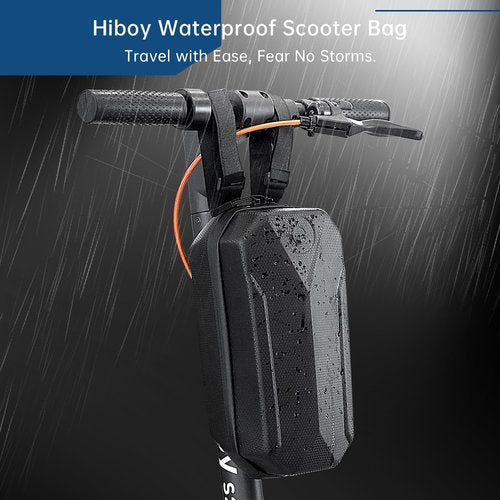 Hiboy Scooter Storage Bag, 4L Large Capacity Handlebar Bag, Front Hanging Bag for Electric Scooter/Electric Bike, For Carrying Chargers, Phone, Keys with Waterproof Hardshell EVA Material