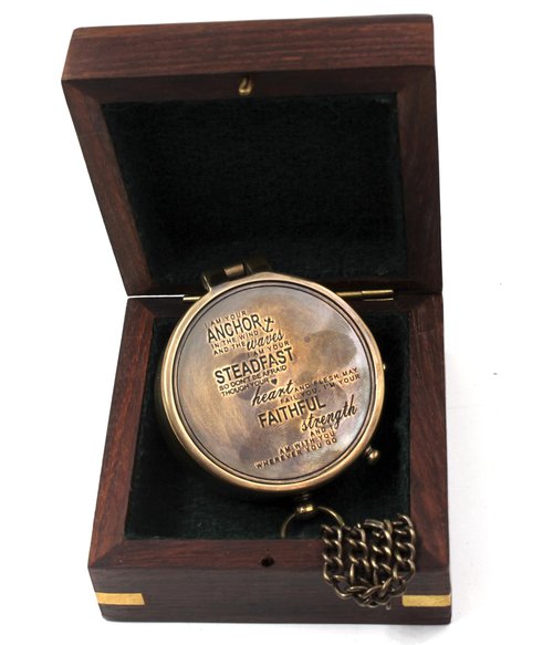 OCEAN REPLICAS I am Your Anchor, Faithful, Strength Engraved Compass, Confirmation Gift Ideas, Baptism Gifts.