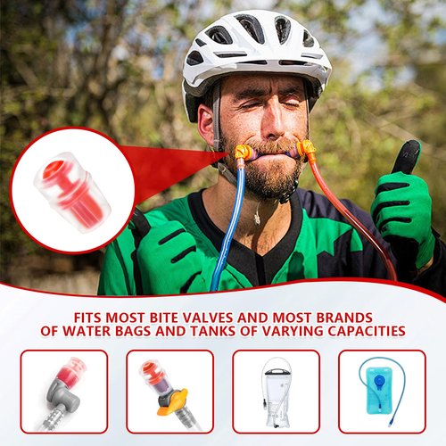 HAVANSIDY 4-Pack Silicone Bite Valve Replacement Nozzles Compatible with Osprey Hydration Bladders, Hydraulics Bite Valve Replacement for Water Reservoir - Red Valve Sheaths