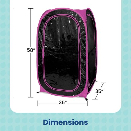 WeatherPod 1-Person Pop-Up Pod with Tinted Panels – Pop-Up Weather Pod, Protection from Cold, Wind and Rain with Added Privacy – Pink