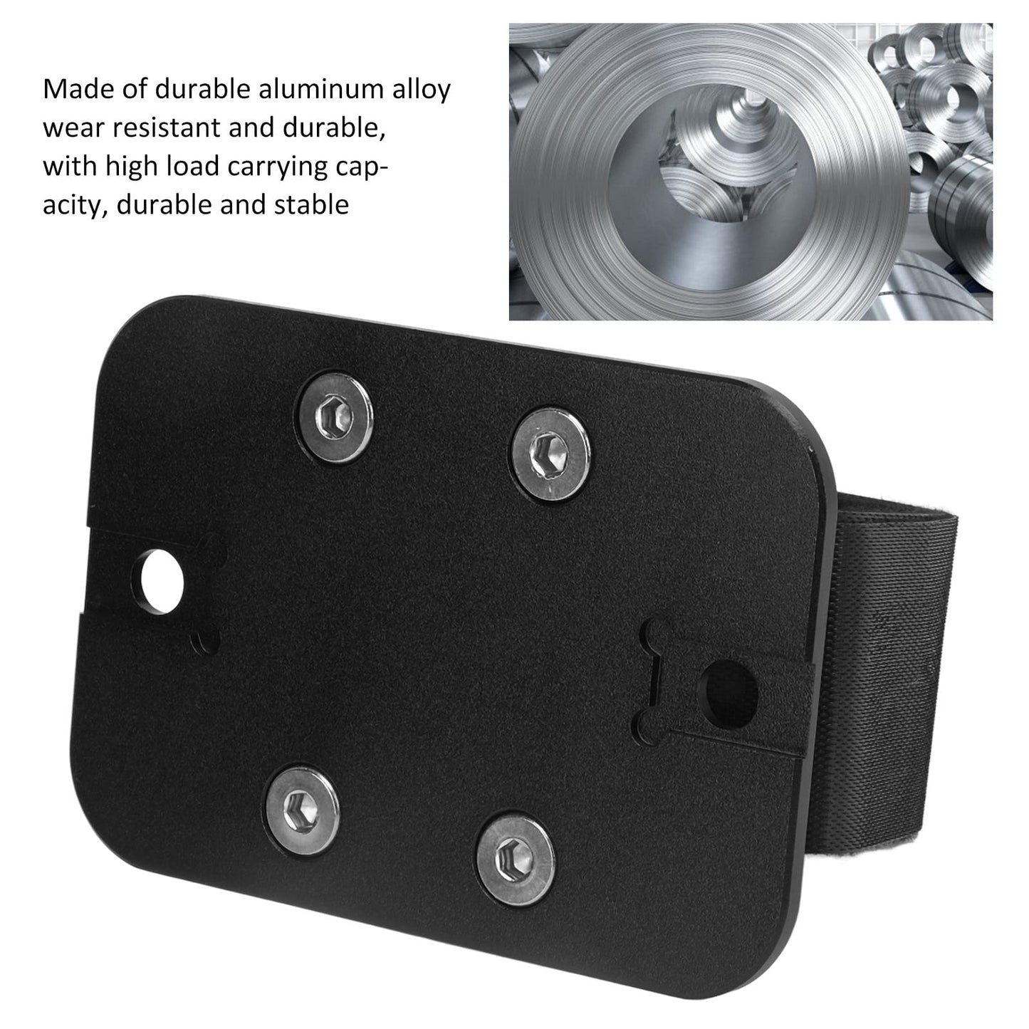 Car Roof Bike Rear Wheel Bracket, Aluminum Alloy Wear Resistant Rooftop Mount Bicycle Holder, Rack Mount, Road Tire Holder Carrier Fits Mountain Bikes, Bicycles EBikes (Black)