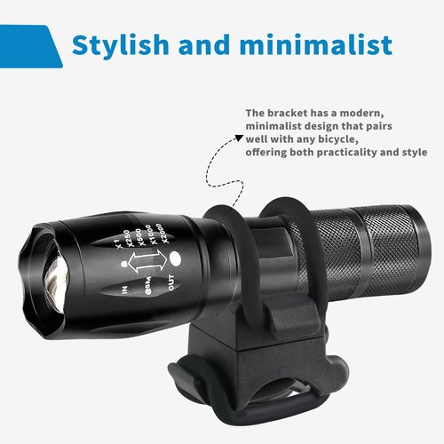 Universal Flashlight Bike Mount for Flashlight (Bike Lighting Mount Accessories)