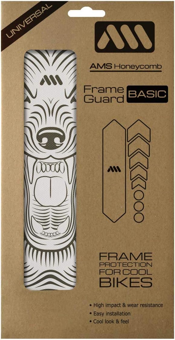 All Mountain Style Bike Frame Protector Universal Fit - 9-Piece Set for Down Tube, Chainstay, Cable Wear, High-Impact Honeycomb PVC to Protect Your Bike from Scratches, Chips and Dings