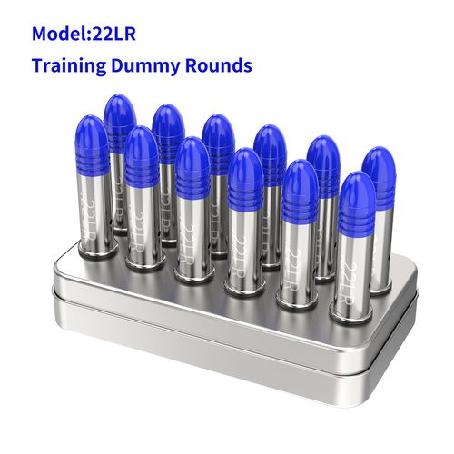 Tipfun 22LR Snap Caps Round Action Training Training Dummy Rounds Practice Safe Loading Firing(22LR-12pcs)