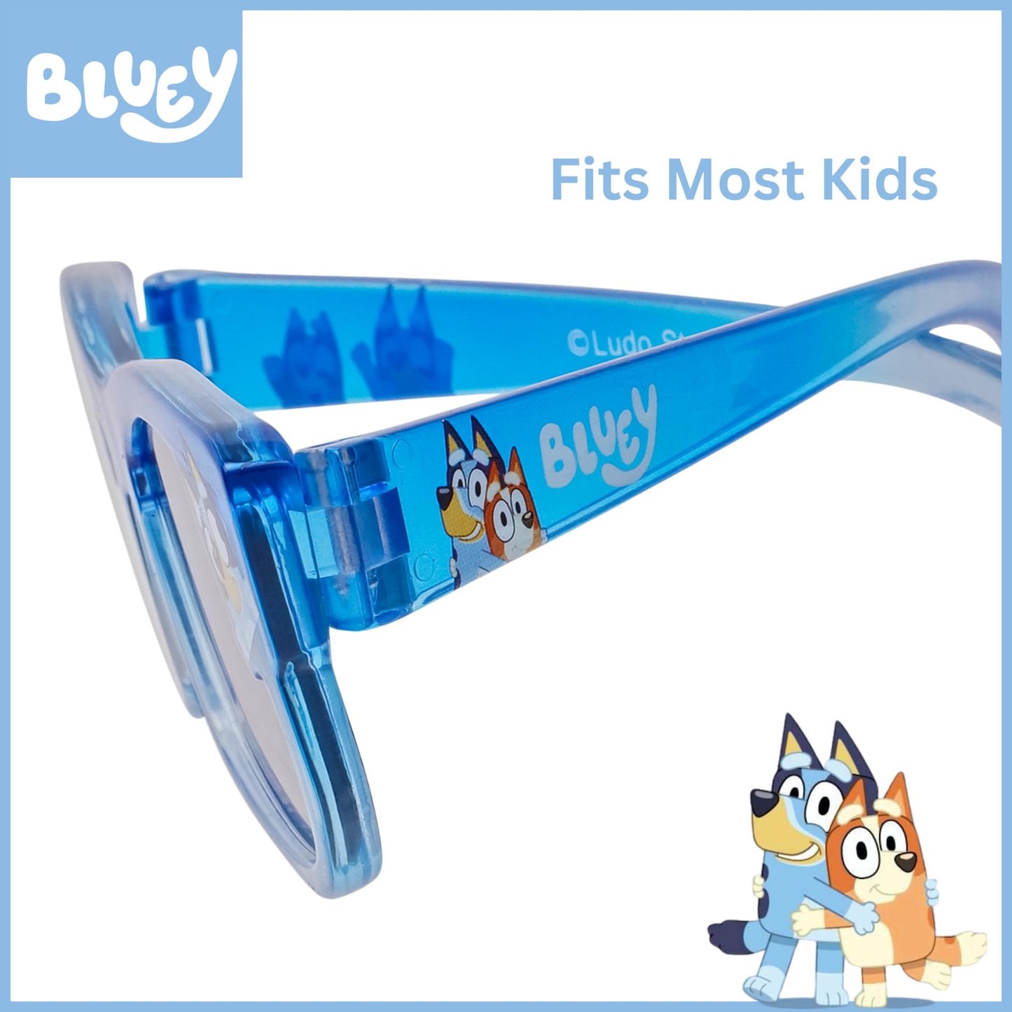 ARKAID Official BLUEY Sunglasses for Kids | Featuring BLUEY and Bingo | UV 400 | One Size Fits Most Kids